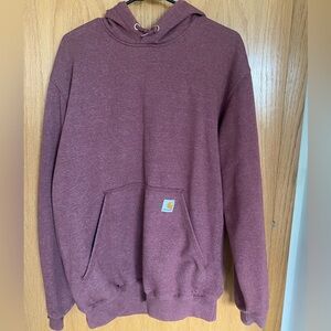 Carhartt Men's Heathered Maroon Crewneck Hoodie